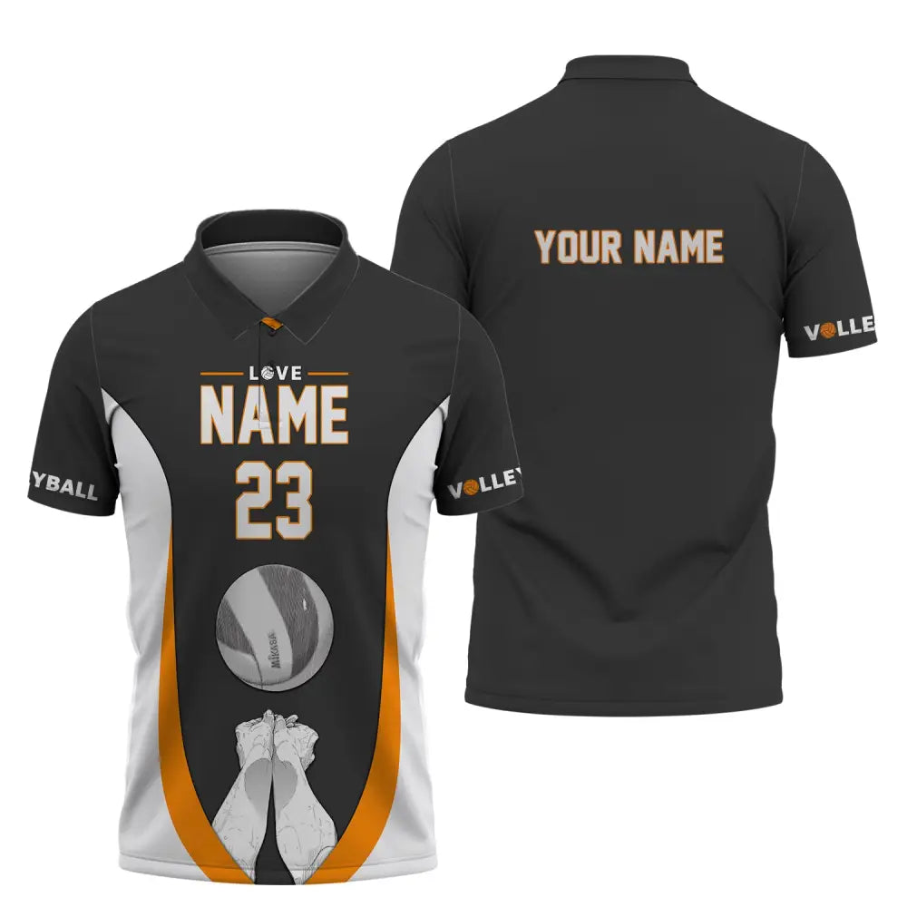 Unisex Shirt Custom Name And Number Volleyball Hoodie Team T-Shirt Gift For Players Polo / S