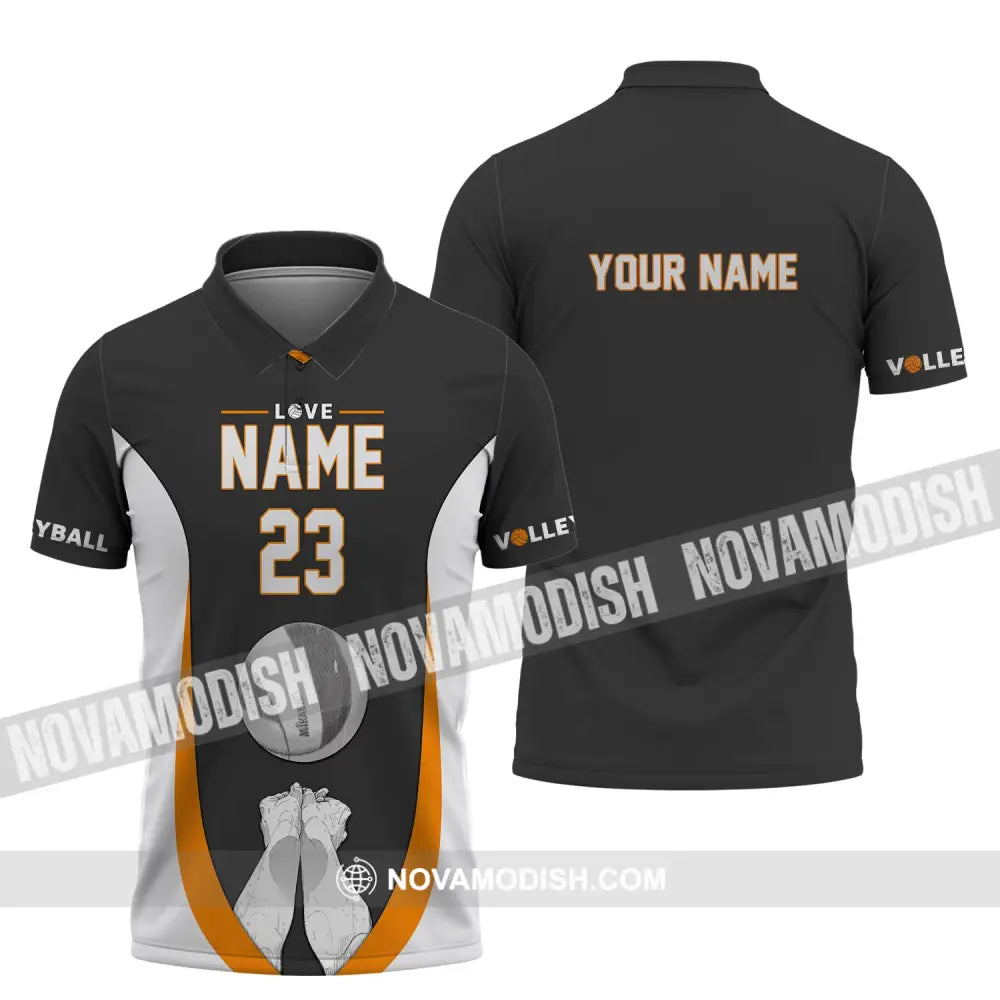 Unisex Shirt Custom Name And Number Volleyball Hoodie Team T-Shirt Gift For Players Polo / S