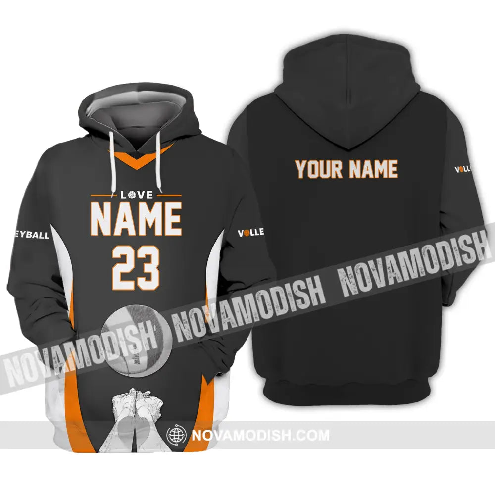 Unisex Shirt Custom Name And Number Volleyball Hoodie Team T-Shirt Gift For Players / S