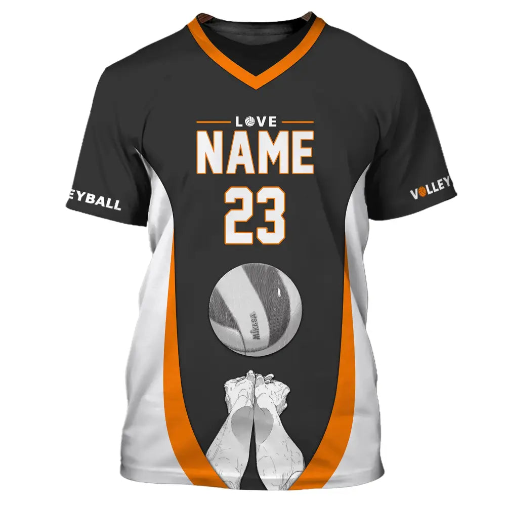 Unisex Shirt Custom Name And Number Volleyball Hoodie Team T-Shirt Gift For Players / S
