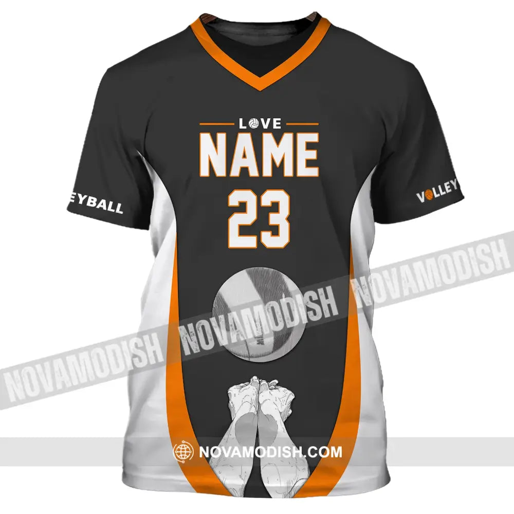 Unisex Shirt Custom Name And Number Volleyball Hoodie Team T-Shirt Gift For Players / S