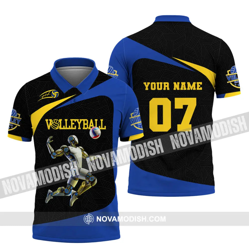 Unisex Shirt Custom Name And Number Volleyball Lover Gift Polo / S T-Shirt