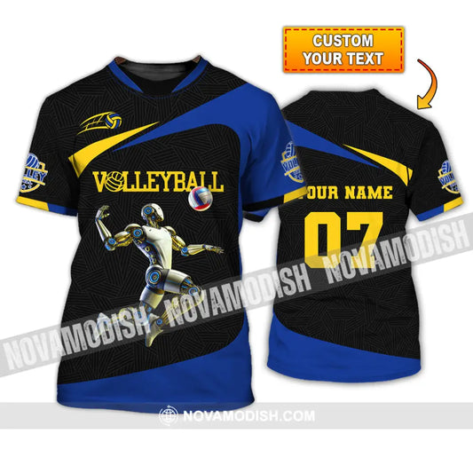 Unisex Shirt Custom Name And Number Volleyball Lover Gift T-Shirt