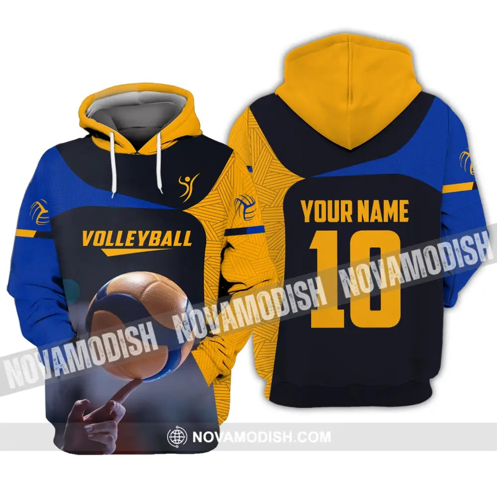 Unisex Shirt Custom Name And Number Volleyball T-Shirt For Club Gift Lovers Hoodie / S T-Shirt