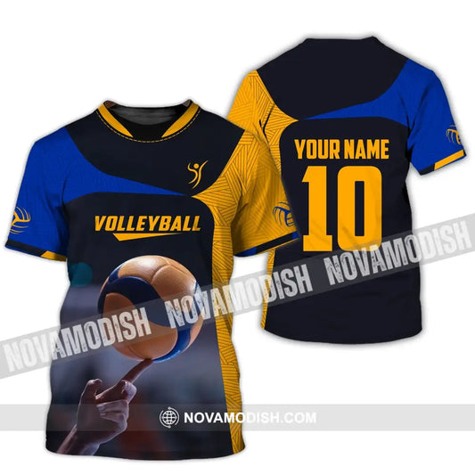 Unisex Shirt Custom Name And Number Volleyball T-Shirt For Club Gift Lovers / S T-Shirt