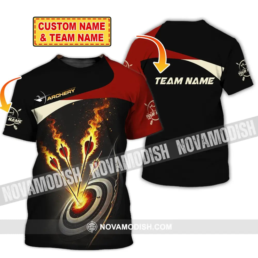 Unisex Shirt Custom Name And Team Archer Archery Uniform Gift T-Shirt