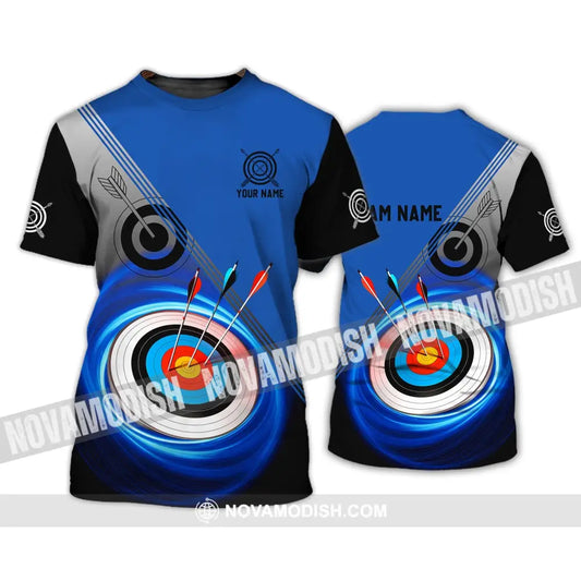 Unisex Shirt - Custom Name And Team Name Shirt - Archery Lover Blue Shirt T-Shirt / S T-shirt