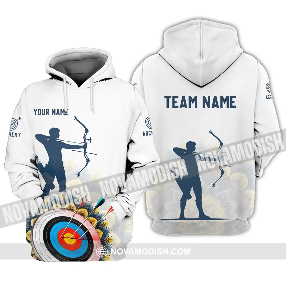 Unisex Shirt - Custom Name And Team Name Shirt - Archery Lover Shirt Hoodie / S T-shirt
