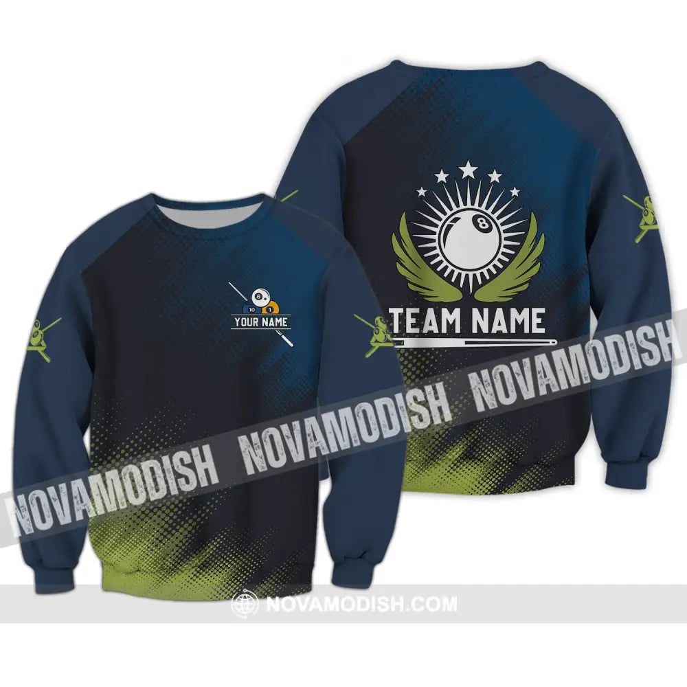 Unisex Shirt - Custom Name And Team Name Shirt - Billiard Angel Long Sleeve / S T-shirt