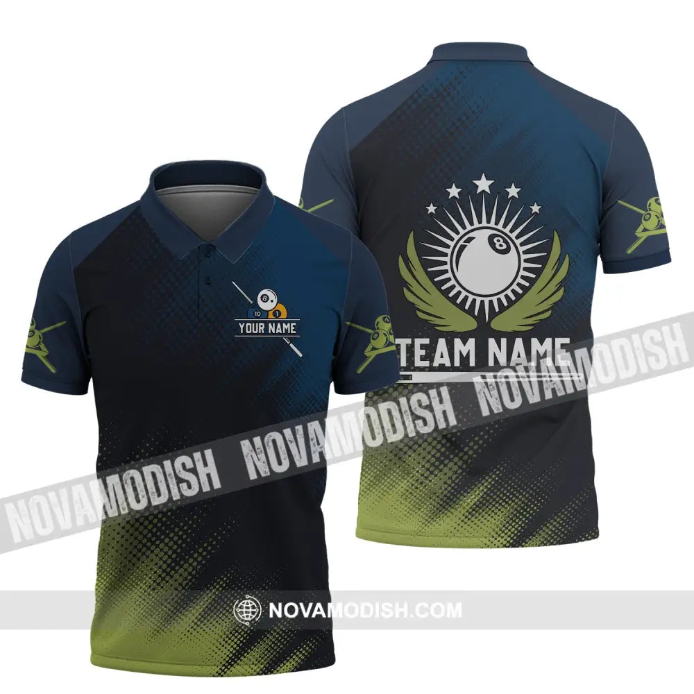 Unisex Shirt - Custom Name And Team Name Shirt - Billiard Angel Polo Shirt / S T-shirt
