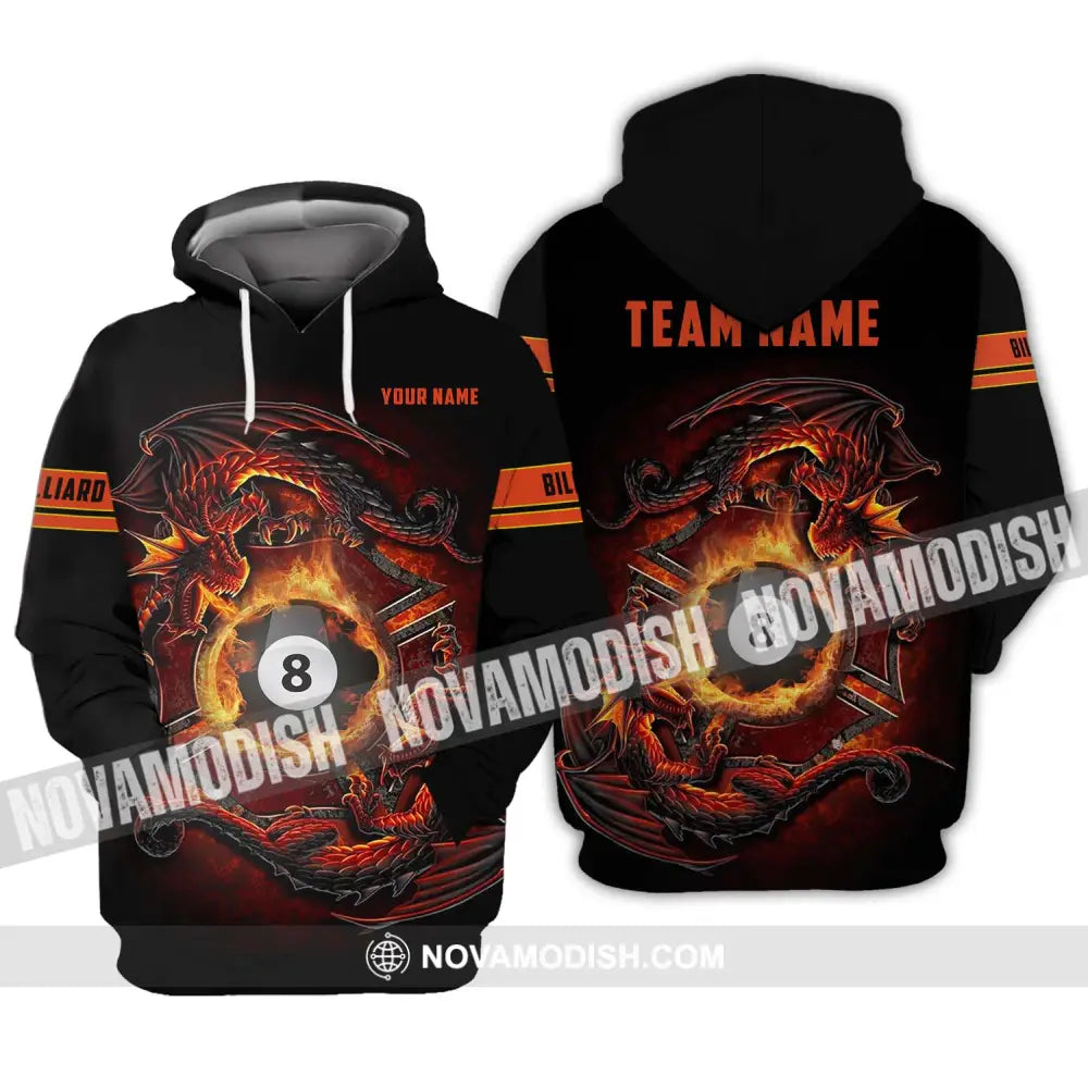 Unisex Shirt - Custom Name And Team Name Shirt - Billiards Lover Gift - Billiards Gift - Billiards Team Shirt Hoodie