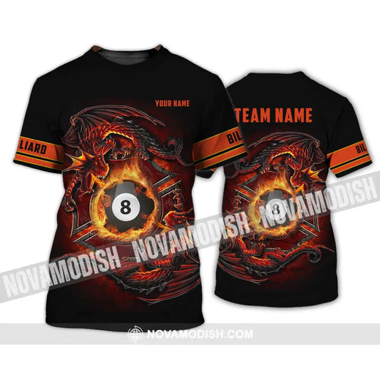 Unisex Shirt - Custom Name And Team Name Shirt - Billiards Lover Gift - Billiards Gift - Billiards Team Shirt T-Shirt