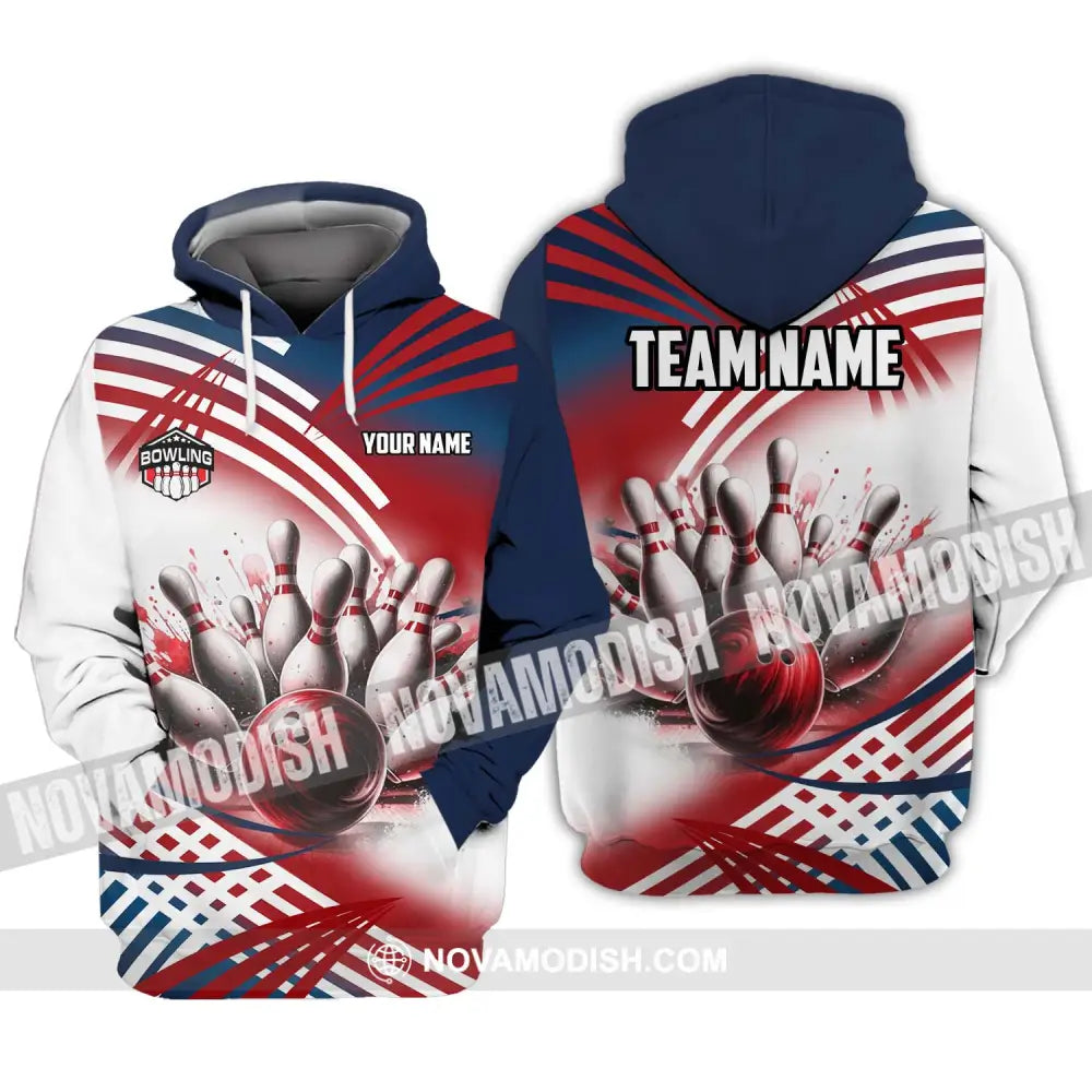 Unisex Shirt - Custom Name And Team Name Shirt Blood Bowling Ball Hoodie / S T-shirt