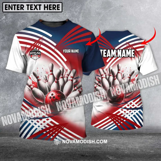 Unisex Shirt - Custom Name And Team Name Shirt Blood Bowling Ball T-shirt