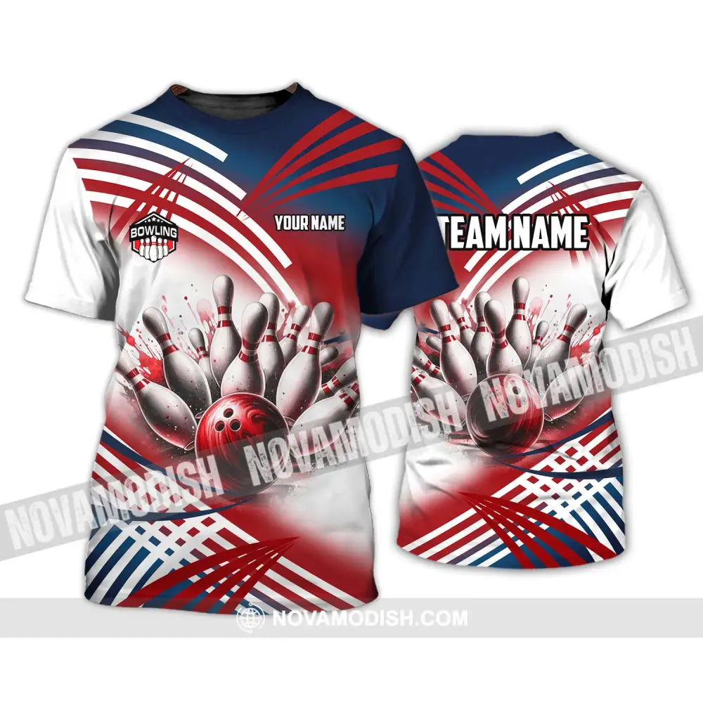 Unisex Shirt - Custom Name And Team Name Shirt Blood Bowling Ball T-Shirt / S T-shirt