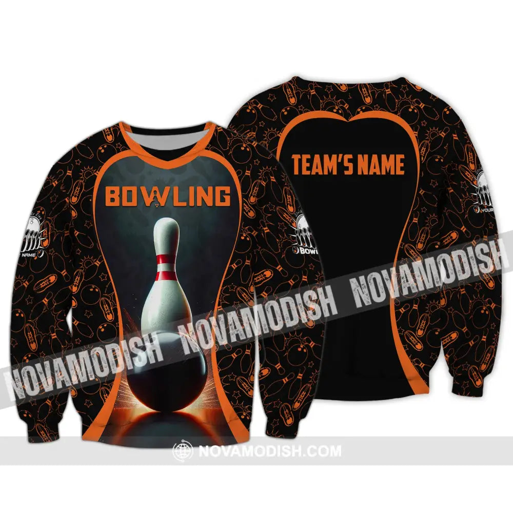 Unisex Shirt Custom Name And Team Bowling Club Polo Long Sleeve / S T-Shirt