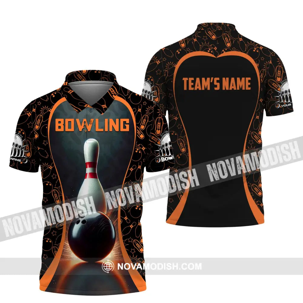 Unisex Shirt Custom Name And Team Bowling Club Polo / S T-Shirt