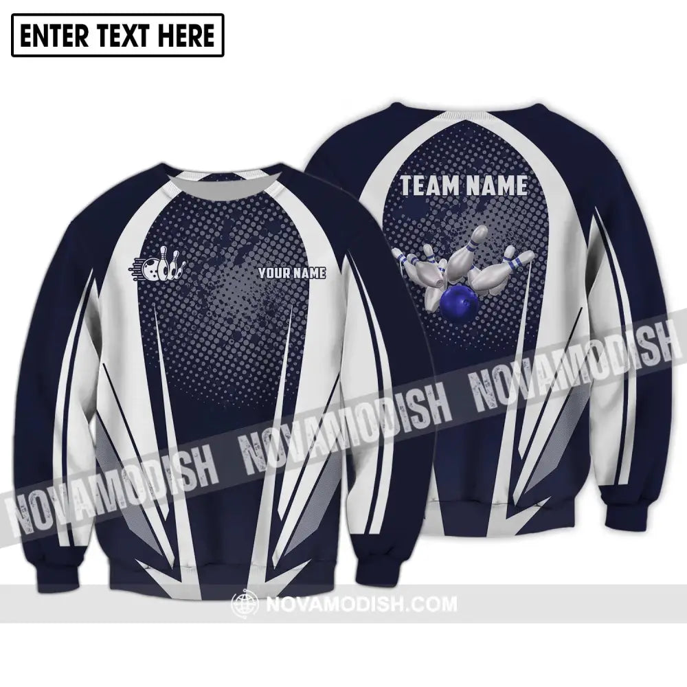 Unisex Shirt - Custom Name And Team Name Shirt - Bowling Hoodie - Bowling Lover Gift - Bowling Shirt Long Sleeve / S