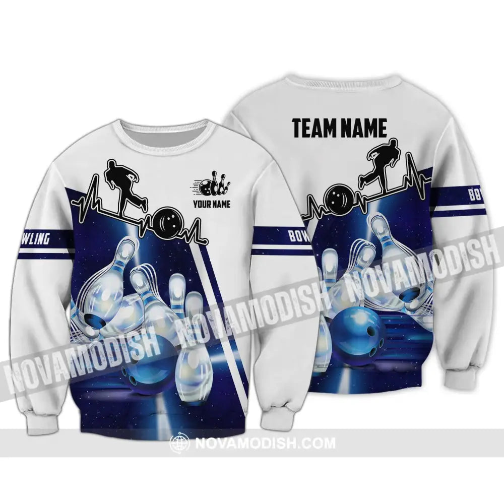 Unisex Shirt - Custom Name And Team Name Shirt - Bowling Hoodie - Bowling Lover Gift - Bowling Shirt Long Sleeve / S