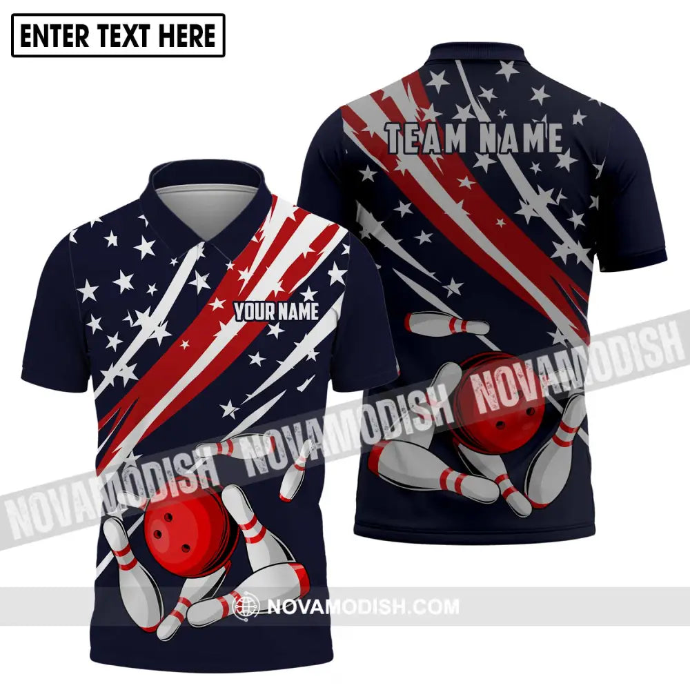 Unisex Shirt - Custom Name And Team Name Shirt - Bowling Hoodie - Bowling Lover Gift - Bowling Shirt Polo Shirt / S