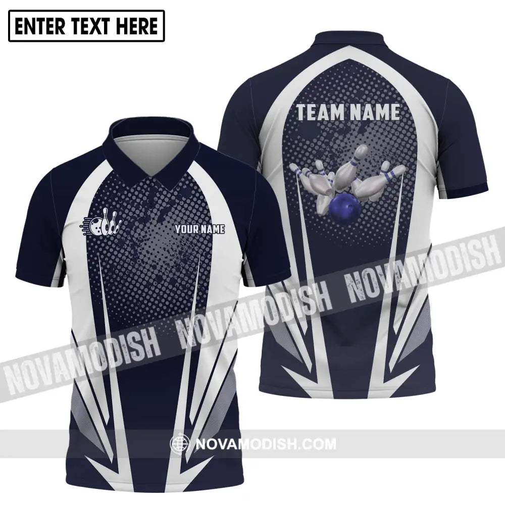Unisex Shirt - Custom Name And Team Name Shirt - Bowling Hoodie - Bowling Lover Gift - Bowling Shirt Polo Shirt / S