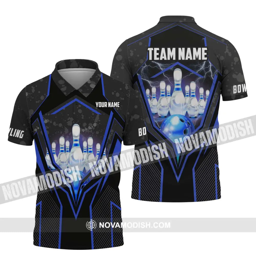 Unisex Shirt - Custom Name And Team Name Shirt - Bowling Hoodie - Bowling Lover Gift - Bowling Shirt Polo Shirt / S