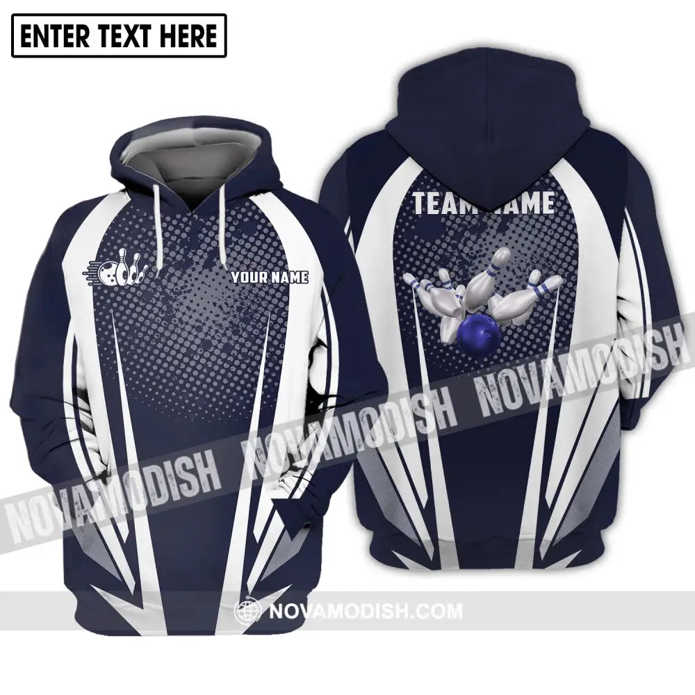 Unisex Shirt - Custom Name And Team Name Shirt - Bowling Hoodie - Bowling Lover Gift - Bowling Shirt Hoodie / S T-shirt