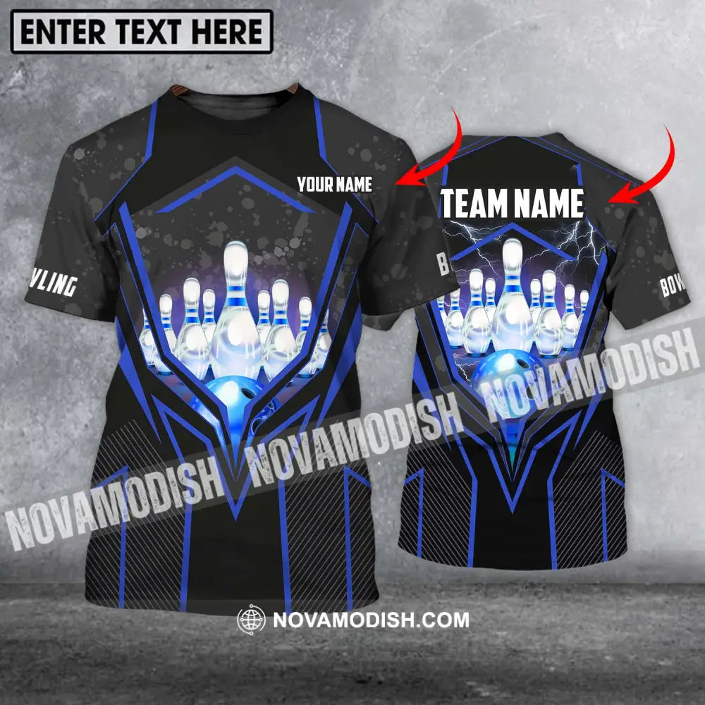 Unisex Shirt - Custom Name And Team Name Shirt - Bowling Hoodie - Bowling Lover Gift - Bowling Shirt T-shirt