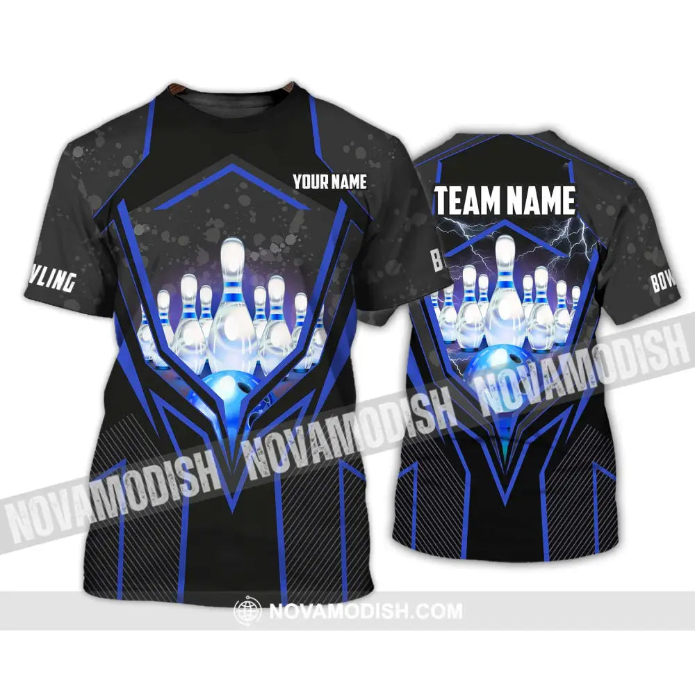 Unisex Shirt - Custom Name And Team Name Shirt - Bowling Hoodie - Bowling Lover Gift - Bowling Shirt T-Shirt / S T-shirt
