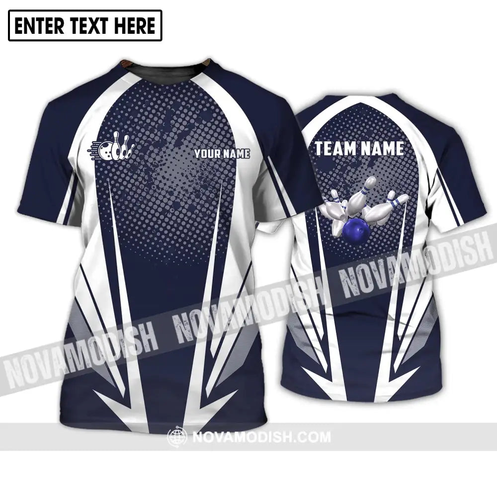 Unisex Shirt - Custom Name And Team Name Shirt - Bowling Hoodie - Bowling Lover Gift - Bowling Shirt T-Shirt / S T-shirt