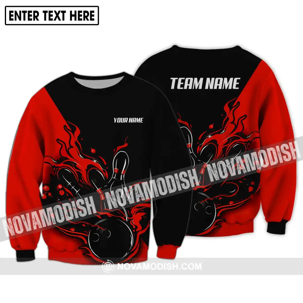 Unisex Shirt - Custom Name And Team Name Shirt - Bowling Hoodie Polo Shirt - Bowling Lover Gift - Bowling Player Shirt