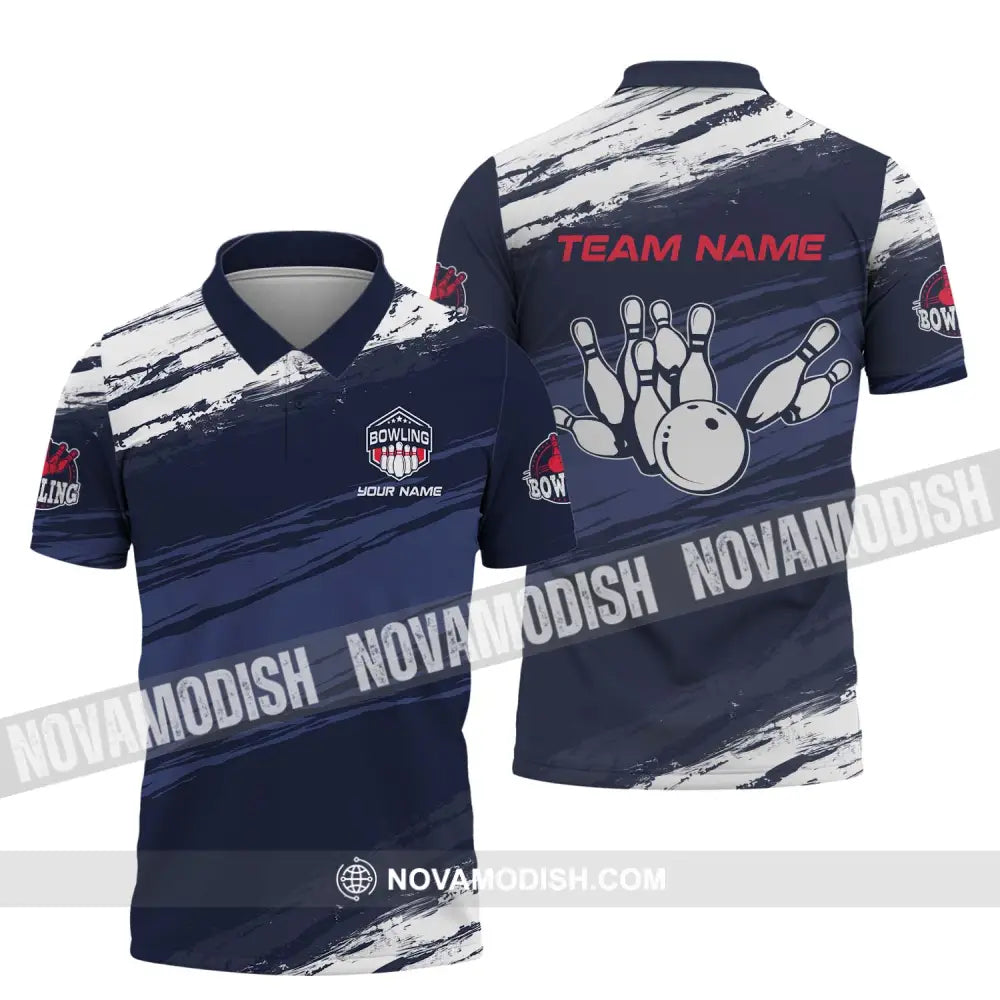 Unisex Shirt - Custom Name And Team Name Shirt - Bowling Hoodie Polo Shirt - Bowling Lover Gift - Bowling Player Shirt