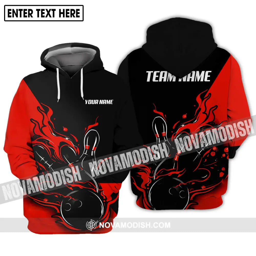 Unisex Shirt - Custom Name And Team Name Shirt - Bowling Hoodie Polo Shirt - Bowling Lover Gift - Bowling Player Shirt