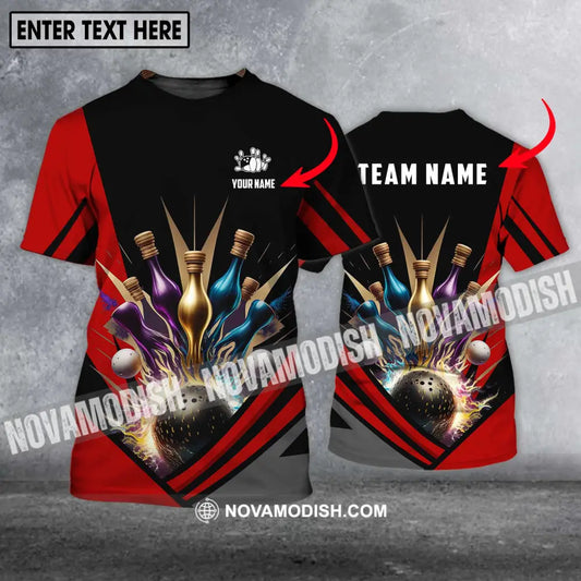 Unisex Shirt - Custom Name And Team Name Shirt - Bowling Hoodie Polo Shirt - Bowling Lover Gift - Bowling Player Shirt