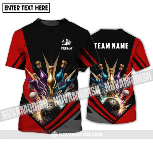 Unisex Shirt - Custom Name And Team Name Shirt - Bowling Hoodie Polo Shirt - Bowling Lover Gift - Bowling Player Shirt