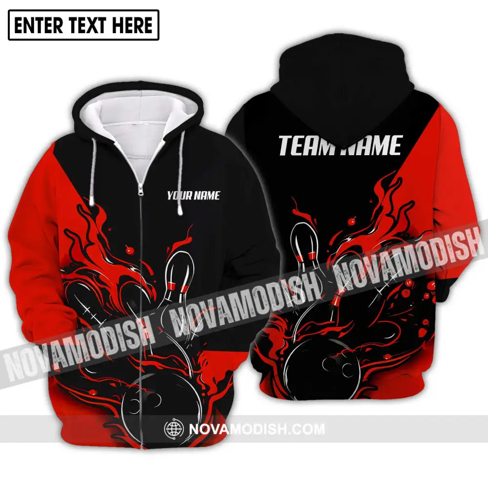 Unisex Shirt - Custom Name And Team Name Shirt - Bowling Hoodie Polo Shirt - Bowling Lover Gift - Bowling Player Shirt