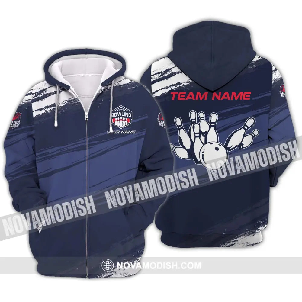 Unisex Shirt - Custom Name And Team Name Shirt - Bowling Hoodie Polo Shirt - Bowling Lover Gift - Bowling Player Shirt