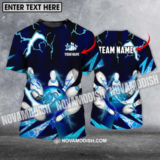 Unisex Shirt - Custom Name And Team Name Shirt Bowling Ice Pins Shirt T-shirt