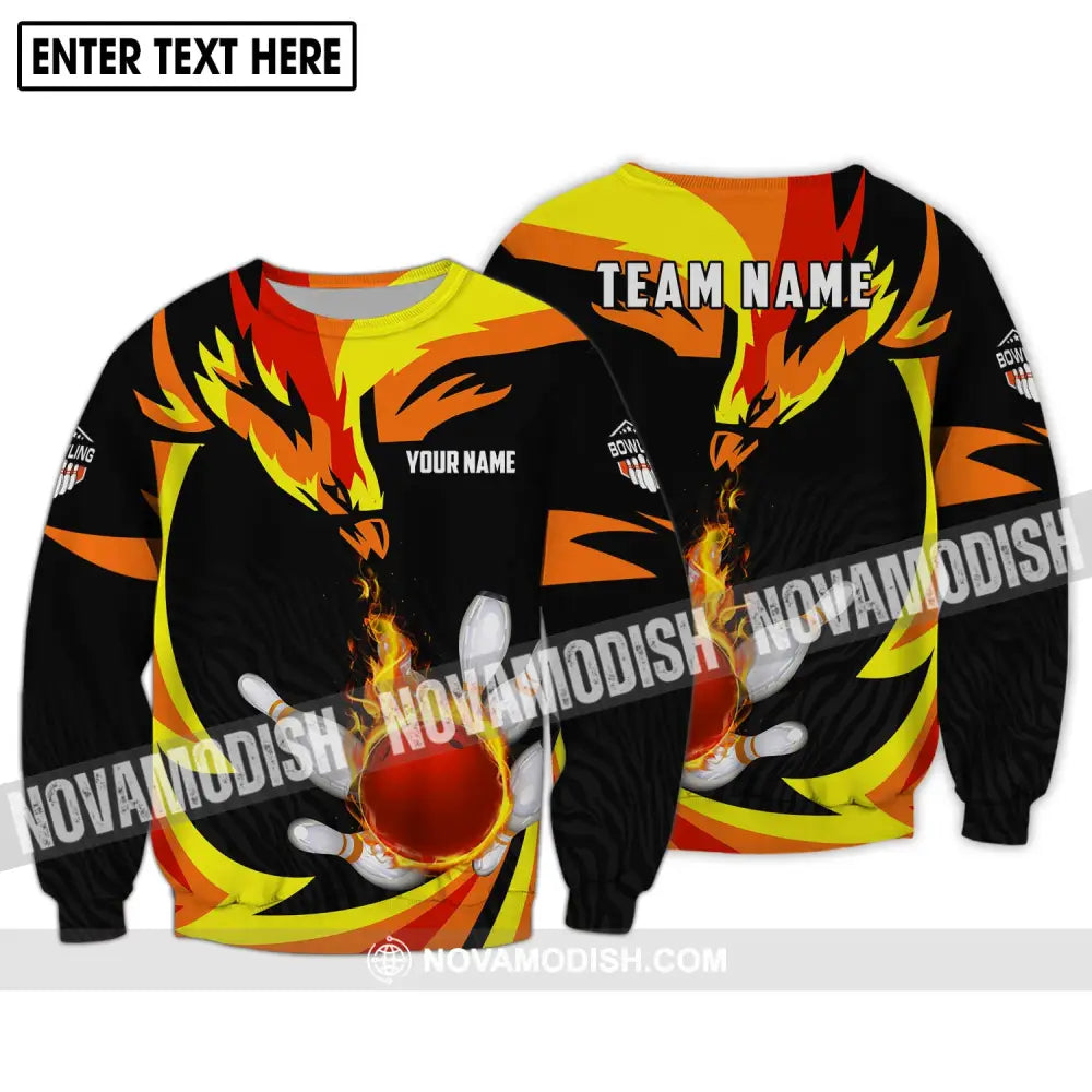 Unisex Shirt - Custom Name And Team Name Shirt - Bowling Team Shirt - Bowling Lover Gift - Bowling Gift Long Sleeve / S