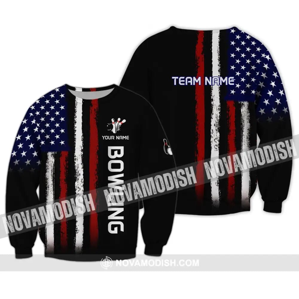 Unisex Shirt - Custom Name And Team Name Shirt - Bowling Lover Gift - Bowling Shirt Long Sleeve / S T-shirt