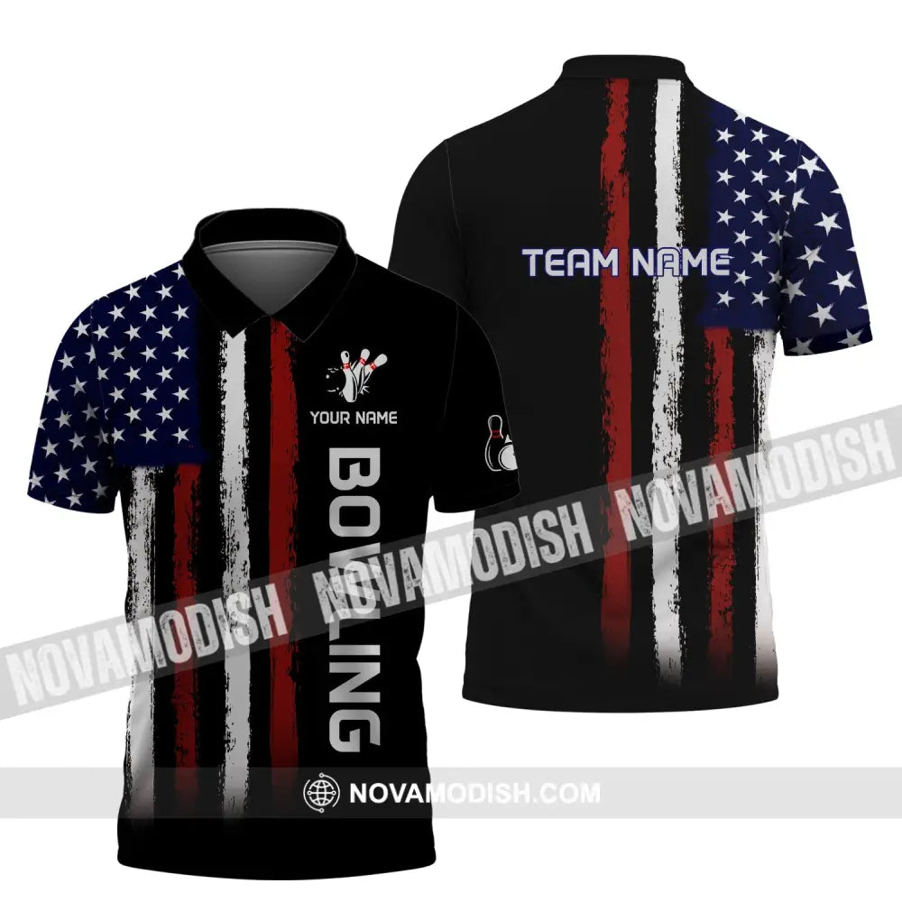 Unisex Shirt - Custom Name And Team Name Shirt - Bowling Lover Gift - Bowling Shirt Polo Shirt / S T-shirt