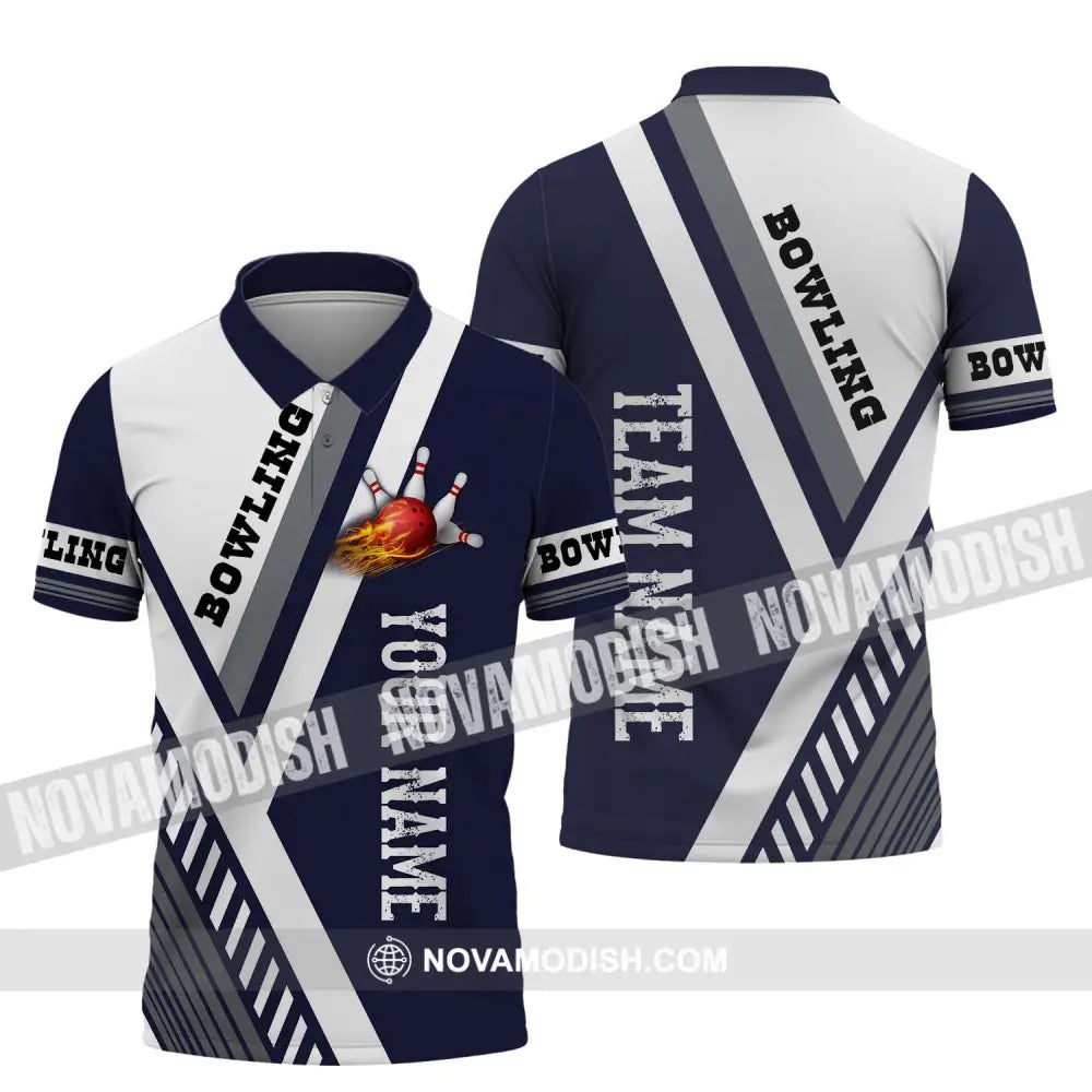 Unisex Shirt - Custom Name And Team Name Shirt - Bowling Team Shirt - Bowling Lover Gift - Bowling Gift Polo Shirt / S