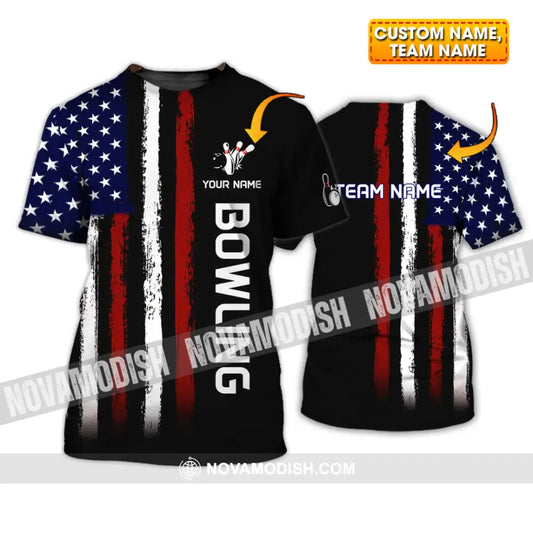 Unisex Shirt - Custom Name And Team Name Shirt - Bowling Lover Gift - Bowling Shirt T-shirt
