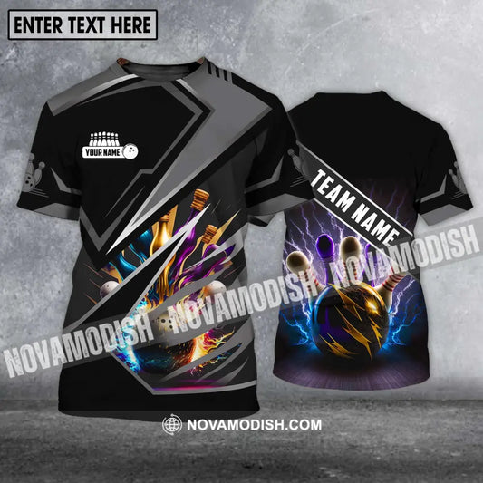 Unisex Shirt - Custom Name And Team Name Shirt - Bowling Team Shirt - Bowling Lover Gift - Bowling Gift T-shirt