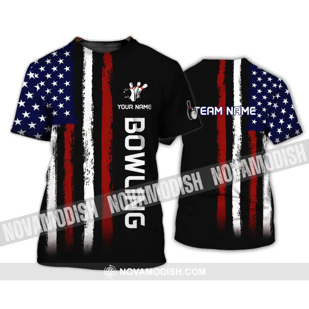 Unisex Shirt - Custom Name And Team Name Shirt - Bowling Lover Gift - Bowling Shirt T-Shirt / S T-shirt