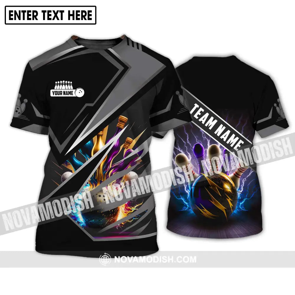 Unisex Shirt - Custom Name And Team Name Shirt - Bowling Team Shirt - Bowling Lover Gift - Bowling Gift T-Shirt / S