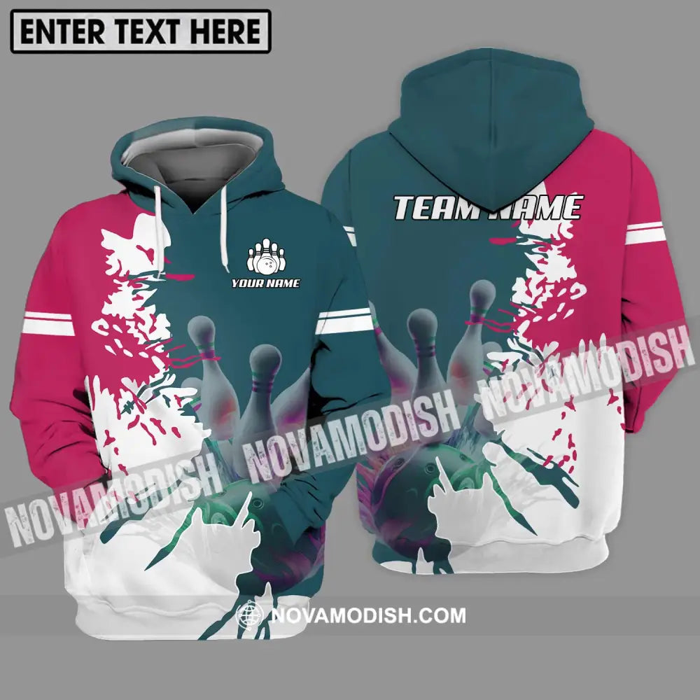 Unisex Shirt - Custom Name And Team Name Bowling Lover Shirt Hoodie / S T-shirt
