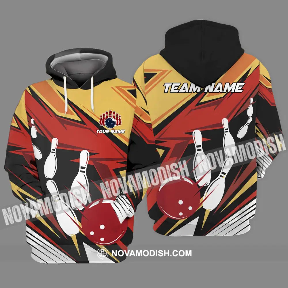 Unisex Shirt - Custom Name And Team Name Bowling Lover Shirt Bowling Hot Color Hoodie / S T-shirt