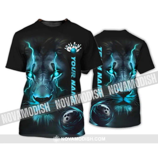 Unisex Shirt - Custom Name And Team Name Bowling Lover Shirt Lion Bowling T-Shirt / S T-shirt