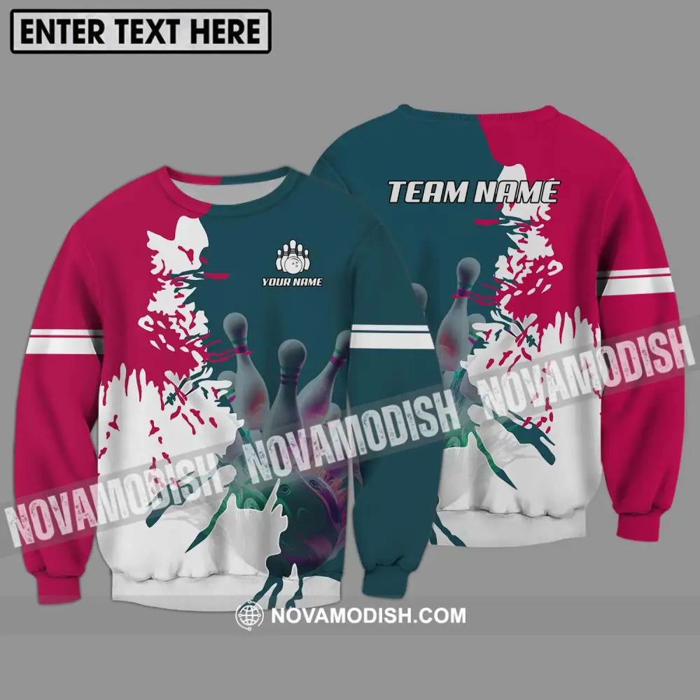 Unisex Shirt - Custom Name And Team Name Bowling Lover Shirt Long Sleeve / S T-shirt